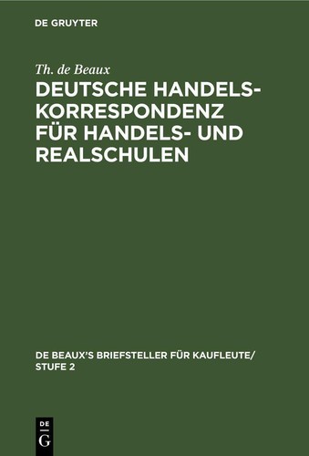 Deutsche handelskorrespondenz - deutsche,