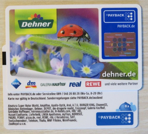 Bonuskarte payback dehner - bonuskarte,